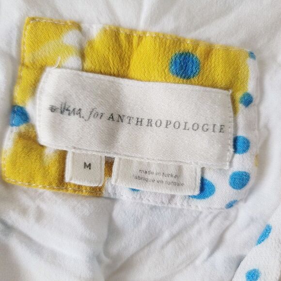 Vera for Anthropologie women's Buttercup Mini Dress Size M floral - Picture 12 of 16